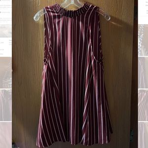 Mimi medium red and white stripped dress